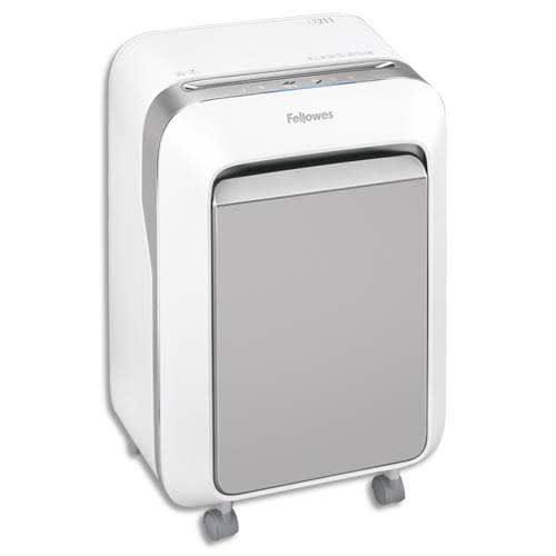 Destructeur de papier Fellowes LX211 - blanc - microparticules DIN P-5 - 15 feuilles - 23L - 5050301_0