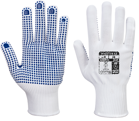 Gant polka picots pvc blanc bleu a110, xxl_0