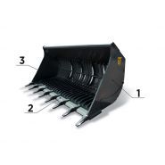 Godet crible frontal pour chargeur - Trevibenne - Sélection et pré-séparation de matériaux organiques de consistance moyenne_0