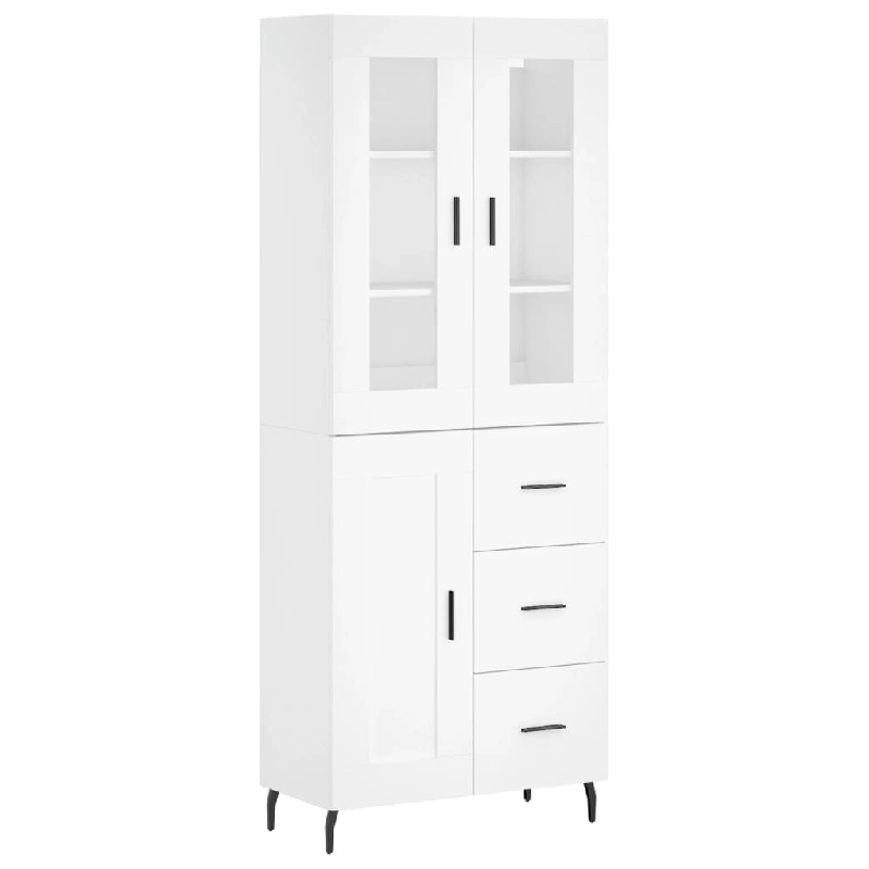 Helloshop26 - Buffet bahut commode armoire meuble de rangement organisateur cuisine salle de séjour salon haut 69,5 x 34 x 180 cm 02_0032698 - 300021_0