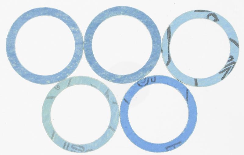 Lot de 6 joints plats gaz COMAP - caoutchouc - 7x10,4 cm_0