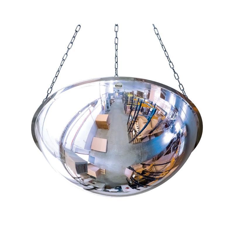 Miroir hémisphérique ½ sphère horizontale - VIALUX® - Ref : 3660 - qualité PMMA ou Polycarbonate, fixation suspendue_0