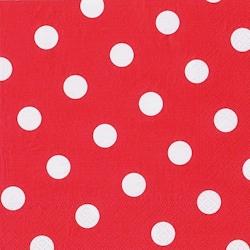Papstar Serviettes, 3 plis pliage 1/4 40 cm x 40 cm rouge 