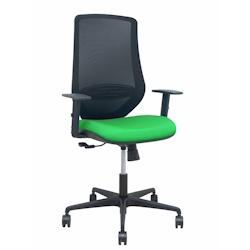 Piqueras y Crespo Silla Mardos sincro malla negra bali verde brazo regulable - vert multi-matériau 392SM840B15B10B68R65_0