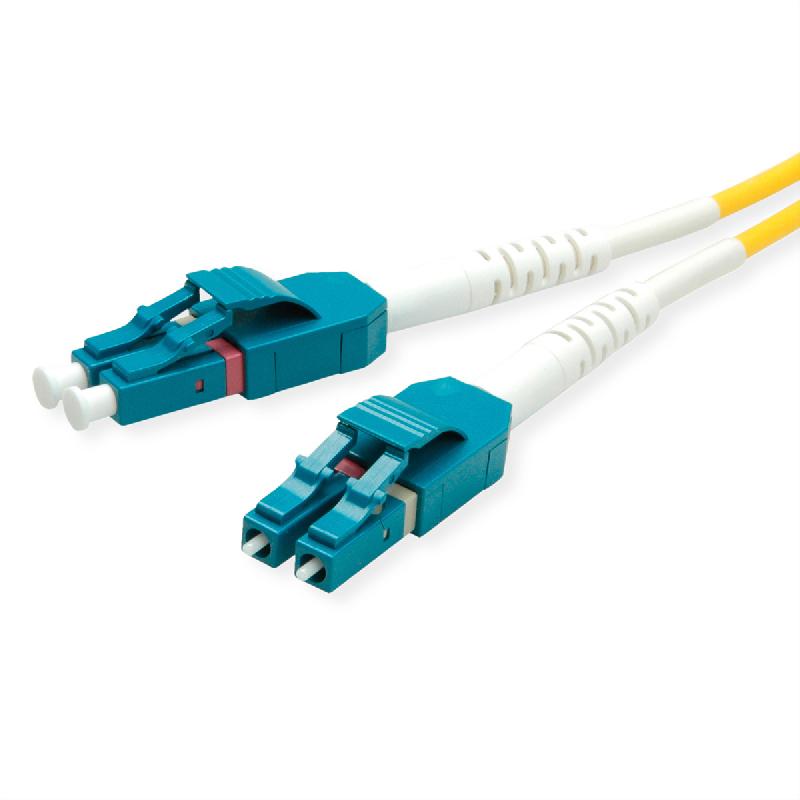 ROLINE Câble Patch FO duplex OS2, 9/125µm LC/LC, jaune, 0,5 m_0