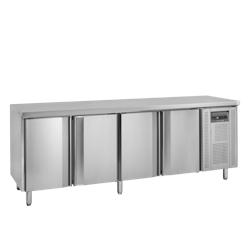 Snack Refroidisseur de comptoir 4 portes SS304 - 460 L | Tefcold - SK6410 - 17717_0