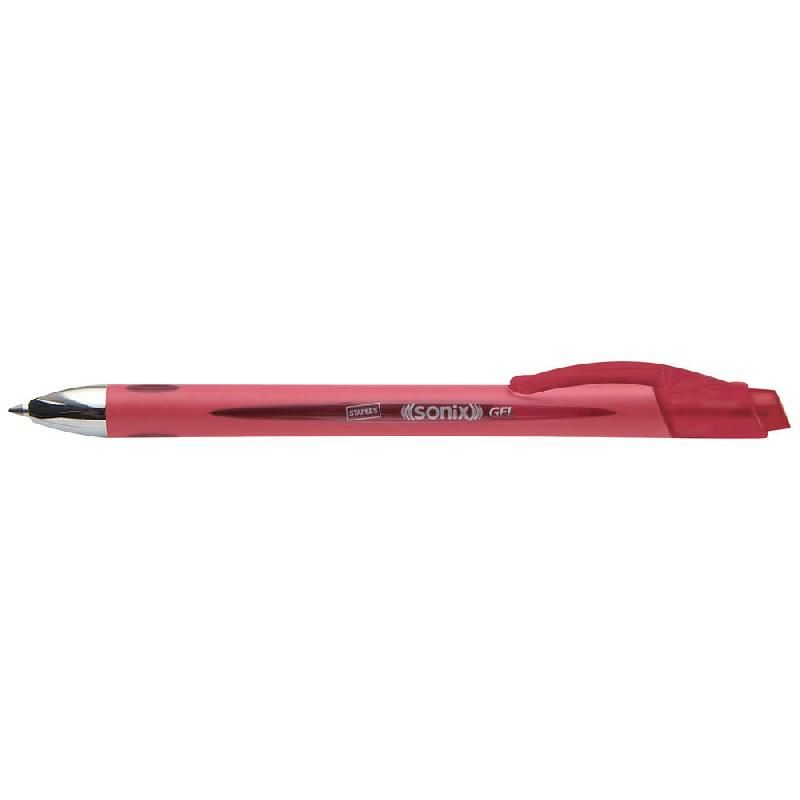 STAPLES STYLO BILLE STAPLES GEL - RÉTRACTABLE - 0,7 MM - ROUGE (PRIX À L'UNITÉ)