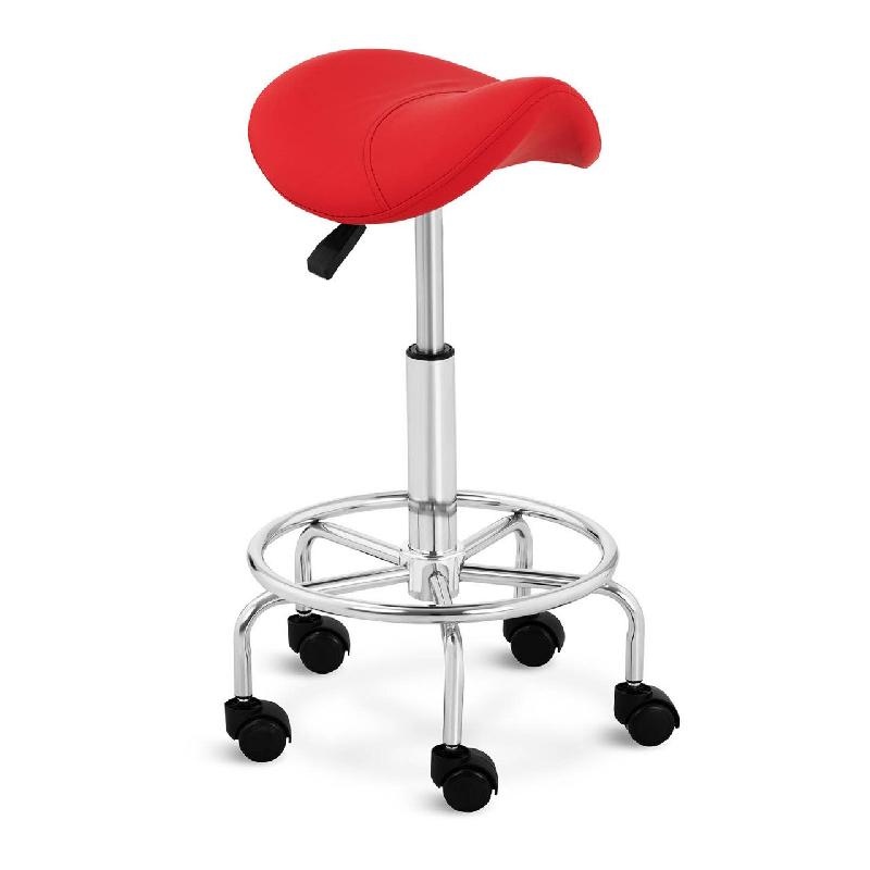 TABOURET CHAISE SIÈGE SELLE DE CHEVAL 150 KG MAX ROUGE 14_0003764_0