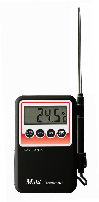 Thermomètre type K avec sonde droite étanche IP65