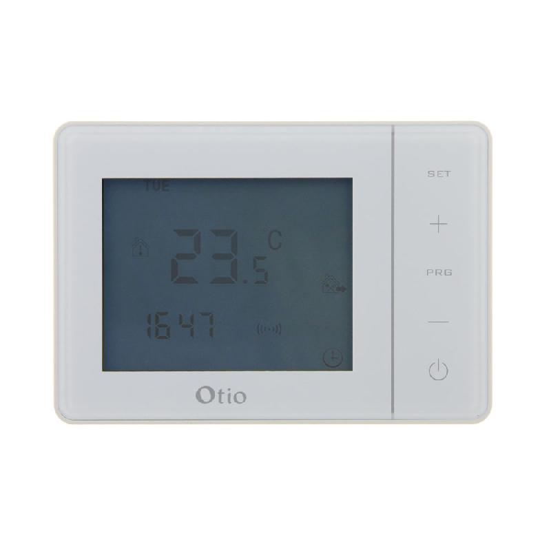Thermostat programmable filaire blanc - Otio - Grand écran LCD - Programmation hebdomadaire personnalisable_0
