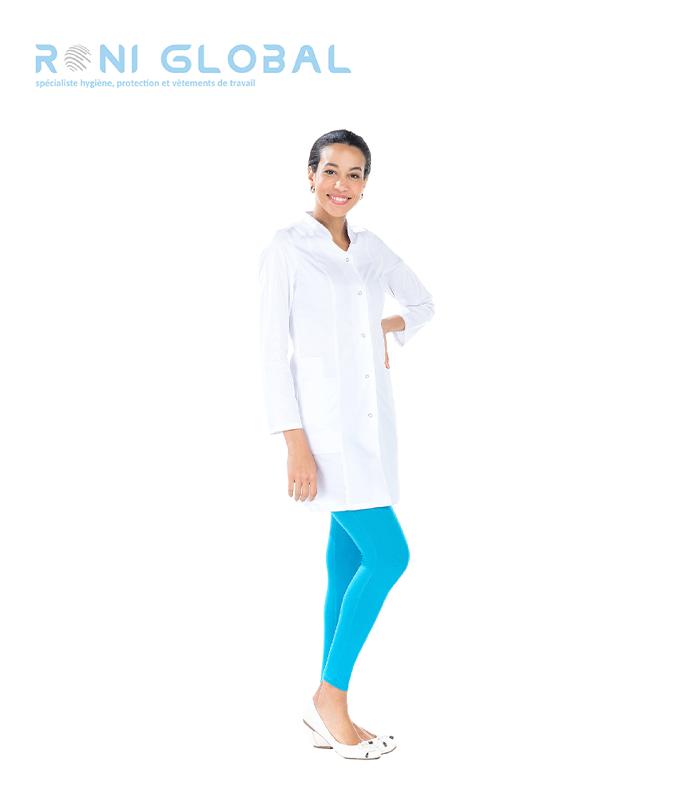 Tunique de travail blanche femme - manches longues - 4 poches - CANDICE REMI CONFECTION_0