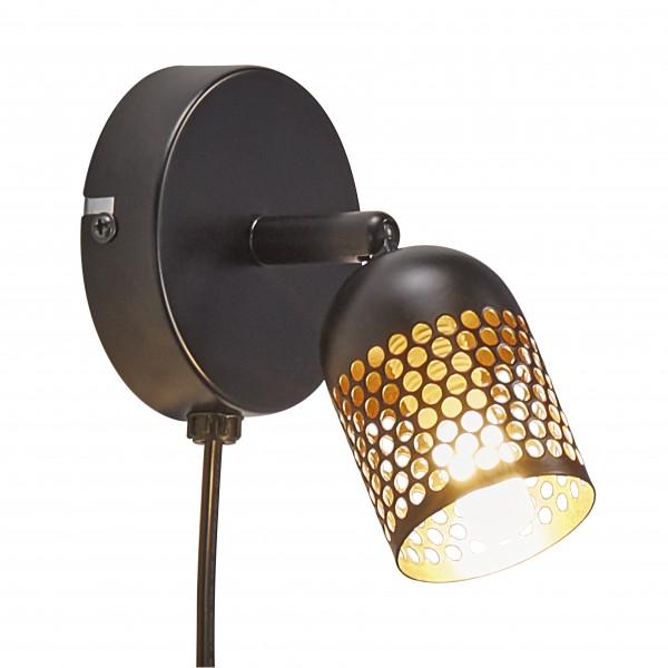 ALFRED APPLIQUE MURALE MÉTAL ET PLASTIQUE NOIR G9 - NORDLUX 49831003