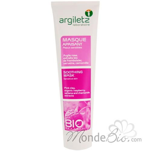 ARGILETZ - MASQUE APAISANT ARGILE ROSE FRAMBOISIER VERVEINE CAMOMILLE 100ML