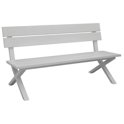 BANC CROSSWAY DOSSIER ALU BLANC
