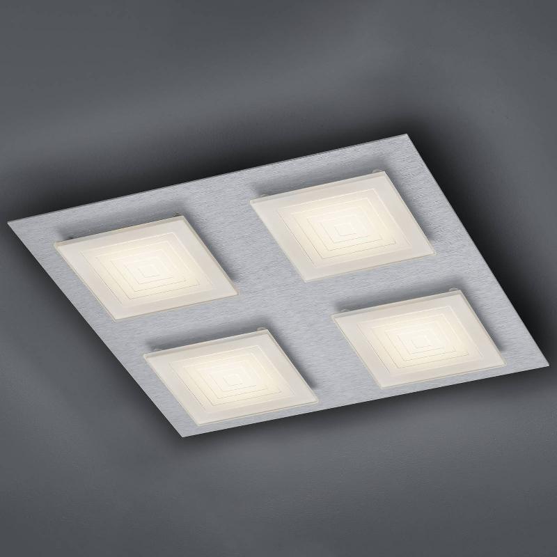 BANKAMP INO PLAFONNIER LED 4 LAMPES, ARGENTÉ