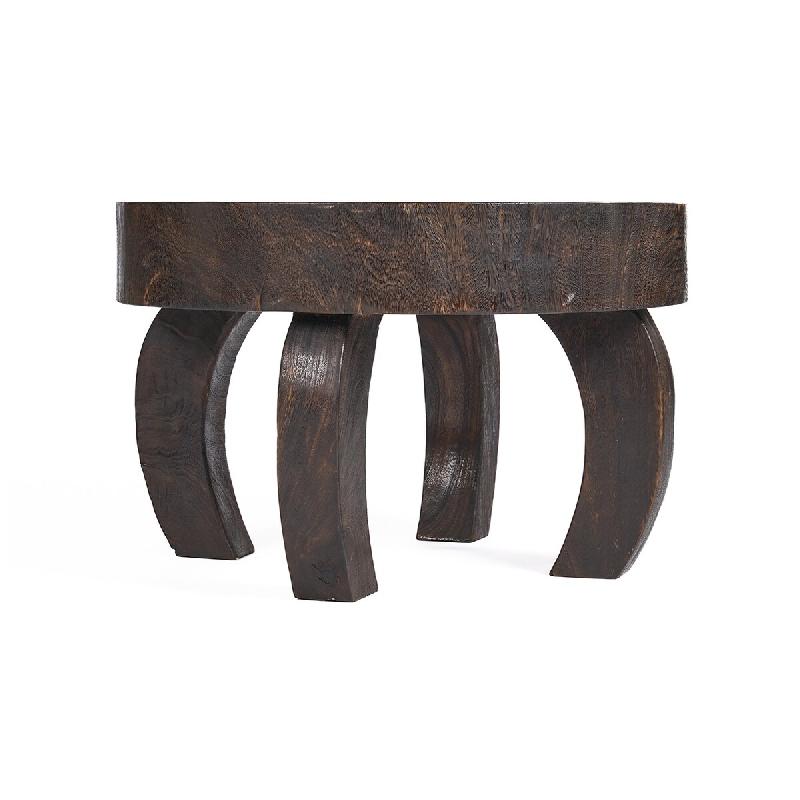 Bazar Bizar Table basse en bois 70x70 cm noyer foncé - marron Bois massif BAFU006DW_0