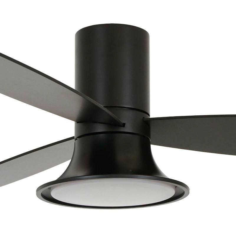 BEACON LIGHTING BEACON VENTILATEUR DE PLAFOND AVEC LUMIÈRE FLUSSO NOIR 132CM SILENCIEUX