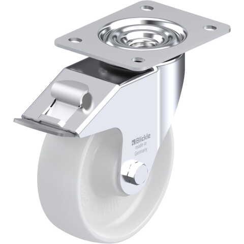 BLICKLE - ROULETTE PIVOTANTE À FREIN Ø 150MM BANDAGE POLYAMIDE PA 6.6 300KG - LE-PO 150R-FI