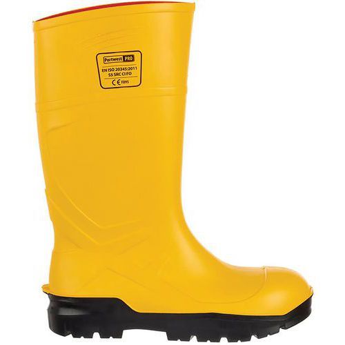 BOTTE DE SÉCURITÉ IMPERMÉABLE EN PU S5 CI FO FD95 JAUNE 41