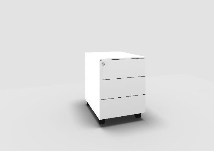 CAISSON MOBILE MÉTAL NAXOS 2 TIROIRS COLORIS BLANC - MANUTAN COLLECTIVITÉS