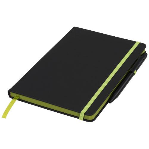 Carnet de notes M Noir Edge - couverture douce, reliure colorée, stylo inclus_0