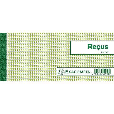 CARNET DE REÇUS AVEC SOUCHE EXACOMPTA 9 X 21 CM