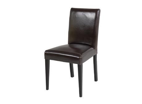 CHAISE CUIR BRUN
