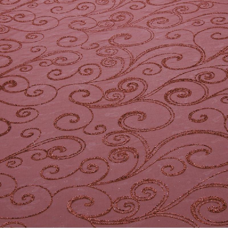 Chemin de table organza rouge 36cm x 5m_0
