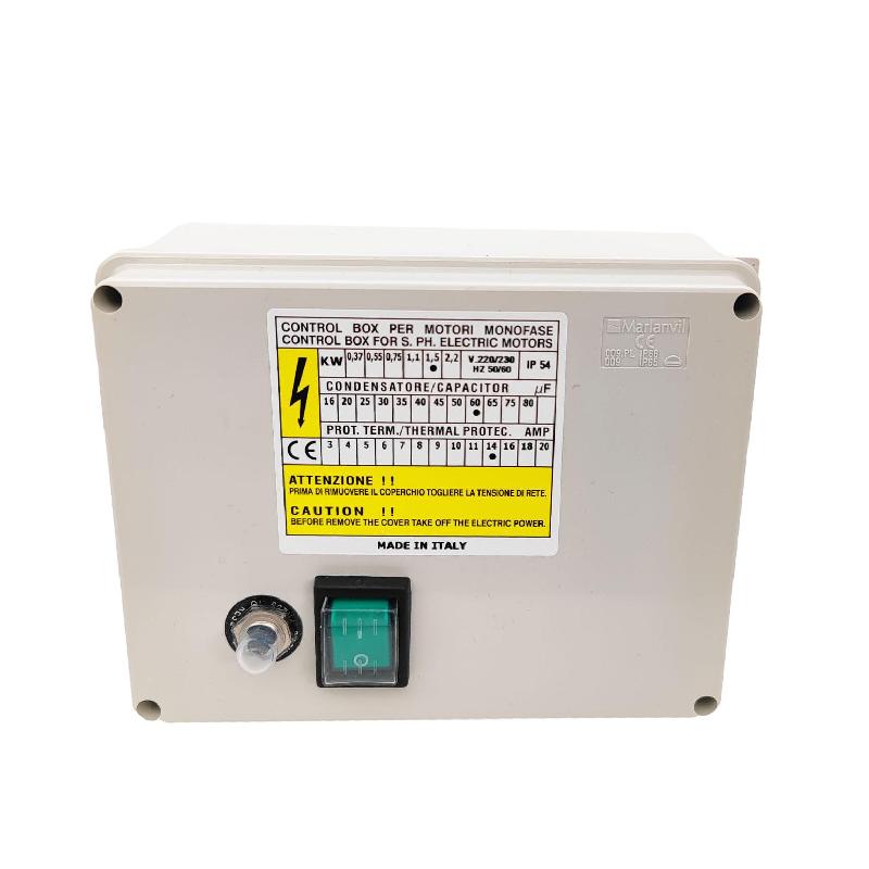 COFFRET DE DÉMARRAGE C-BOX 1.5KW 60UF POUR POMPE IMMERGÉE 220V MONO