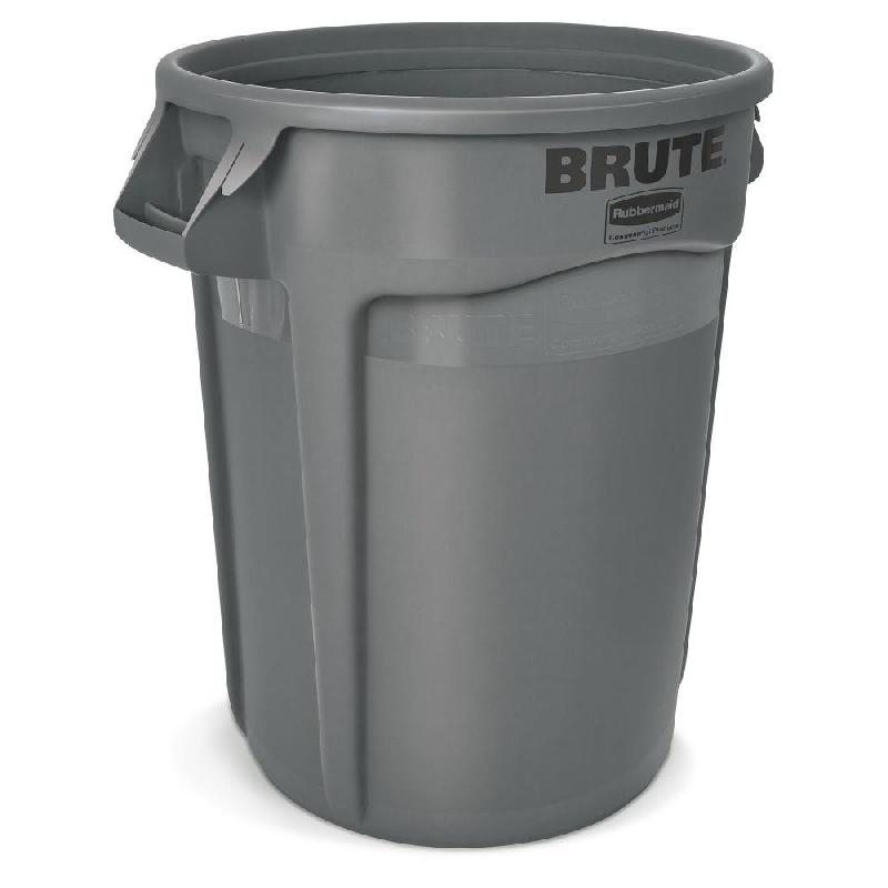 COLLECTEUR ROND BRUTE RUBBERMAID 120L - GRIS