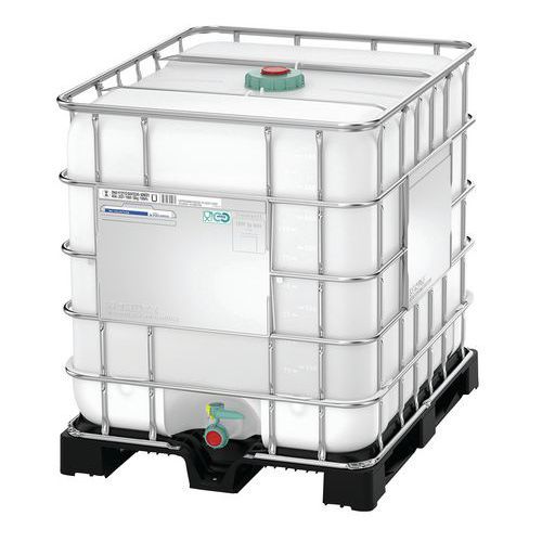 CUVE DE 1000L ANTISTATIQUE PAL MÉTAL UN OUVERT 150 VANNE 50
