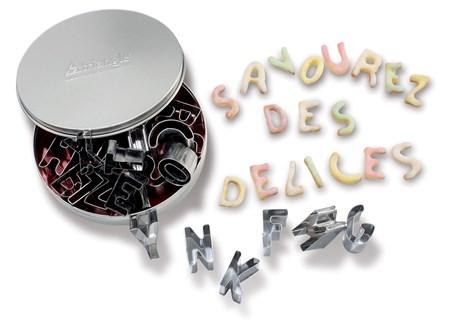 DÉCOUPOIR 26 LETTRES ALPHABET INOX