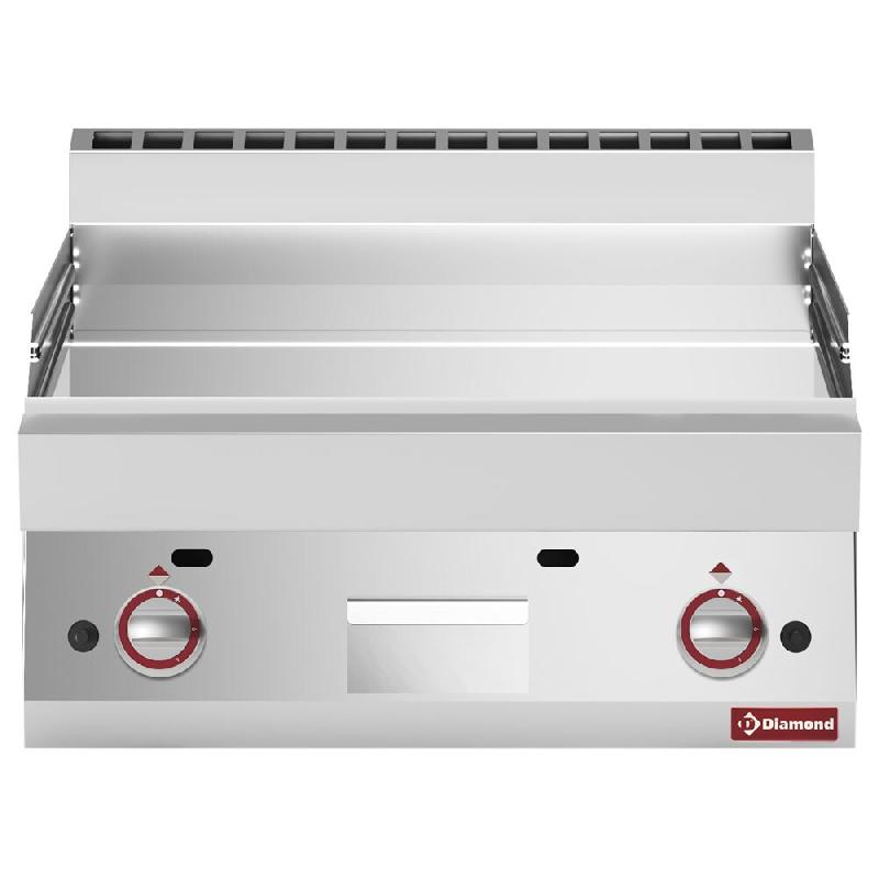 Diamond - Plaque de cuisson gaz lisse -Top- chrome dur 