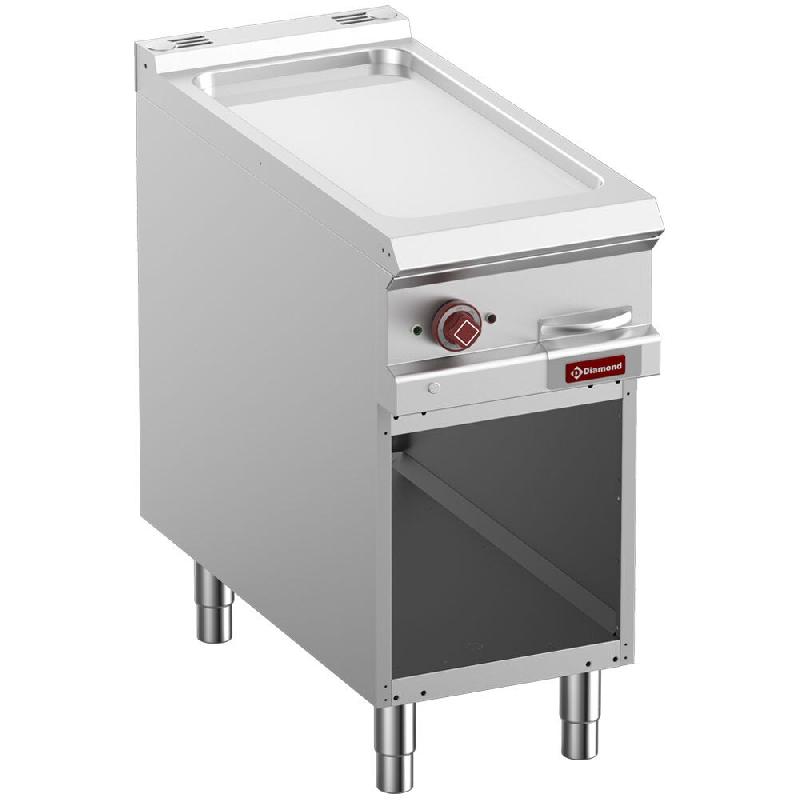 Diamond - Plaque de cuisson lisse électrique, chromée module 1/2, armoire ouverte - réf. E9/PLCA4-N - gris inox AKS-E9/PLCA4-N_0