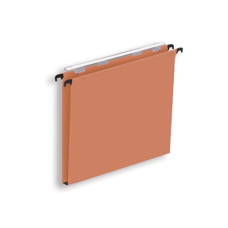 DOSSIERS SUSPENDUS ECO EN KRAFT ORANGE - POUR TIROIR - FOND 15 MM - BOITE DE 25