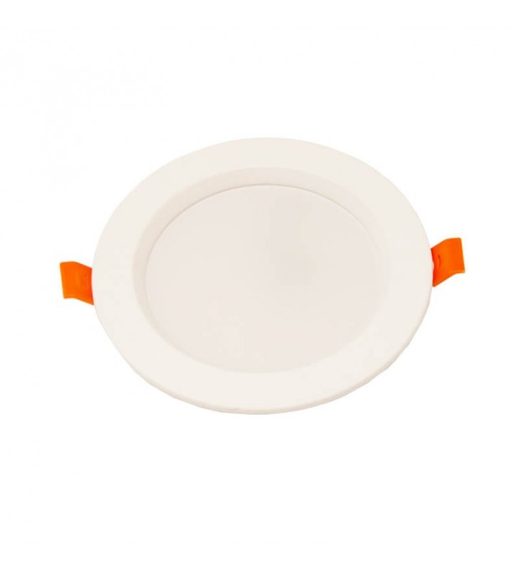 Downlight LED rond 10W 120º - Réf DC10WBC2 - Aluminium blanc élégant - Ø140mm x 35mm_0