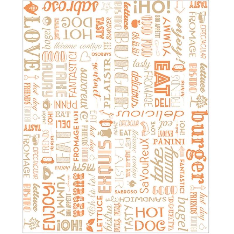 Feuille ingraissable pour burger Parole orange 28x34cm - par 1000_0