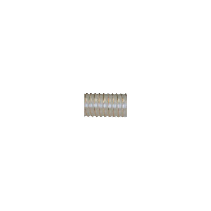 Gaine de ventilation souple en polyuréthane Ø254 - paroi translucide avec spirale acier galvanisé - résistance -40°C à +90°C_0