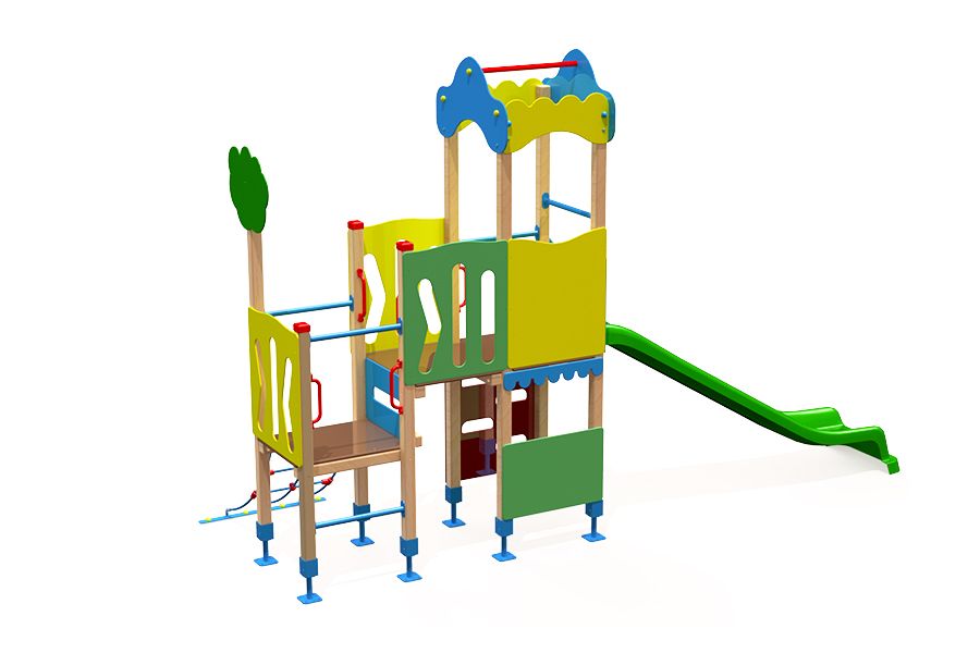 Ge-2425 - Structure de jeux combinée Jolas - 225 kg - Dimensions 4,40 x 1,50 x 2,94 m_0