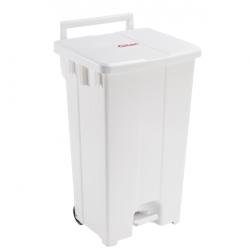 GILAC Collecteur à pédale 2 roues + couvercle - 100 L - Blanc G614421 - blanc 3573678648258_0