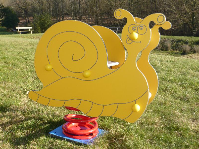 Jeu sur ressort 1 place - double figurine escargot - modèle Luma_0