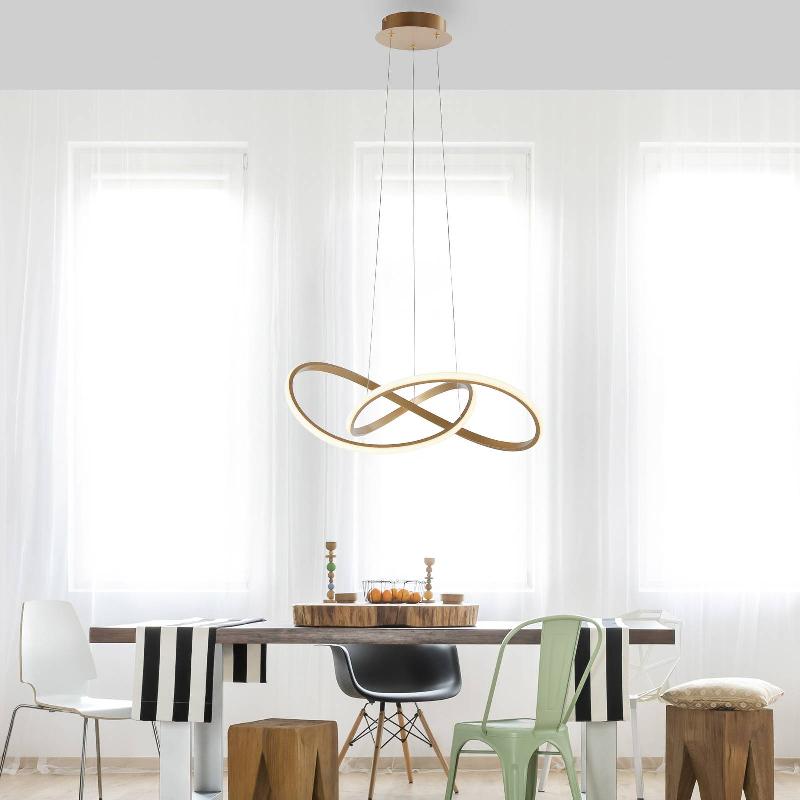 JUST LIGHT. SUSPENSION LED MARIA, 3-STEP-DIM, LAITON