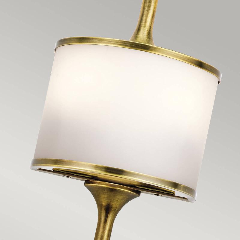 KICHLER APPLIQUE LED MONA IP44 H 55,9 CM LAITON NATUREL