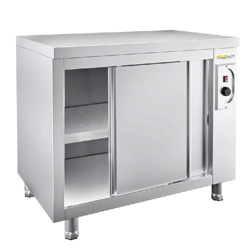 Meuble bas inox chauffant 1000x600 mm PREMIUM - GOLDINOX - gris inox 3701770819867_0