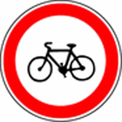 Panneau de signalisation - interdit aux bicyclettes_0