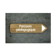 Panneau directionnel en bois sablé - flèche droite - Red Cedar - épaisseur 19 mm_0