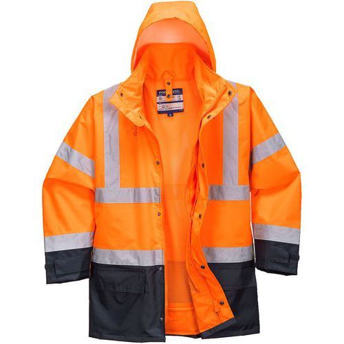 PARKA HAUTE-VISIBILITÉ 5-EN-1 EXECUTIVE S768 BLEU/ORANGE 3XL - PORTWEST