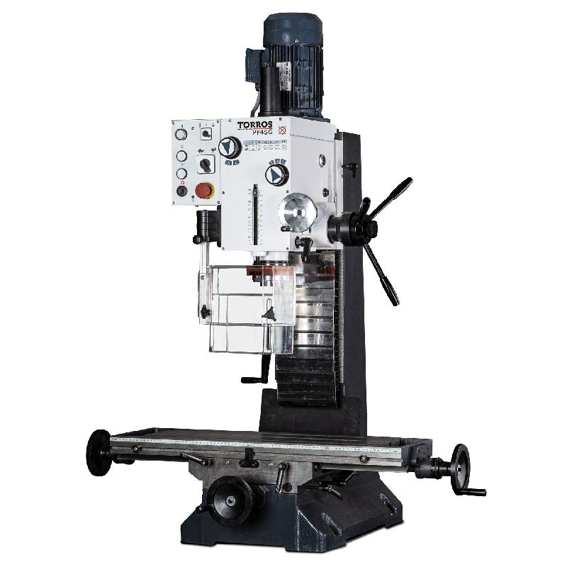 Perceuse-fraiseuse X 450 mm Y 200 mm Z 430 mm CM4/M16 1,5 kW 400V fonction de taraudage Torros PF45G 400V_0
