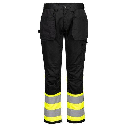 PORTWEST CD858 PANTALON HV WX2 ECO À POCHES HOLSTER CLASSE 1 JAUNE/NOIR - TAILLE 34 - STANDARD