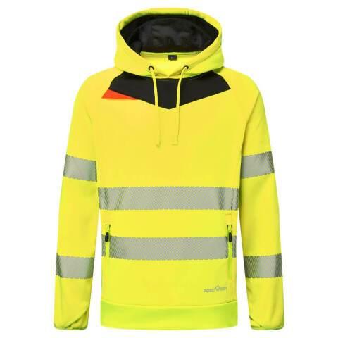 PORTWEST DX483 SWEAT À CAPUCHE DX4 HI-VIS JAUNE/NOIR - TAILLE L
